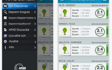Deprem verileri bugünden itibaren akıllı telefonlarda! Deprem verileri bugünden itibaren akıllı telefonlarda!
