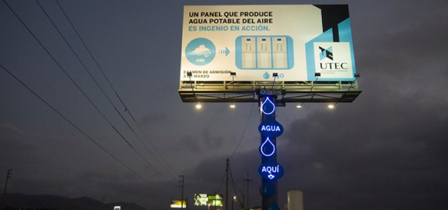 içme suyu üreten billboard sürdürülebilir reklam
